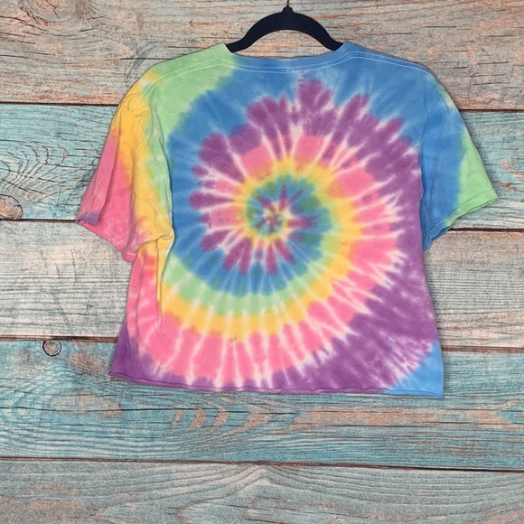 Pink Floyd Tie Dye Crop Top Medium - Picture 4 of 5